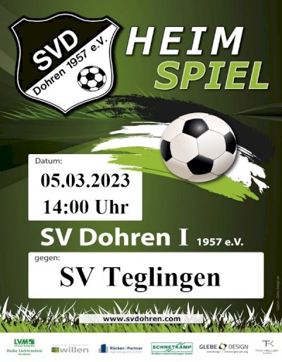 SVD vs. SV Teglingen  /  05.03.2023 um 14 Uhr