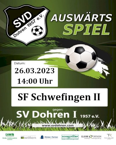 Vorbericht SF Schwefingen II vs. SV Dohren