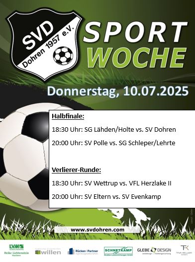 Seniorenturnier: Die Begegnungen der Halbfinals stehen fest!