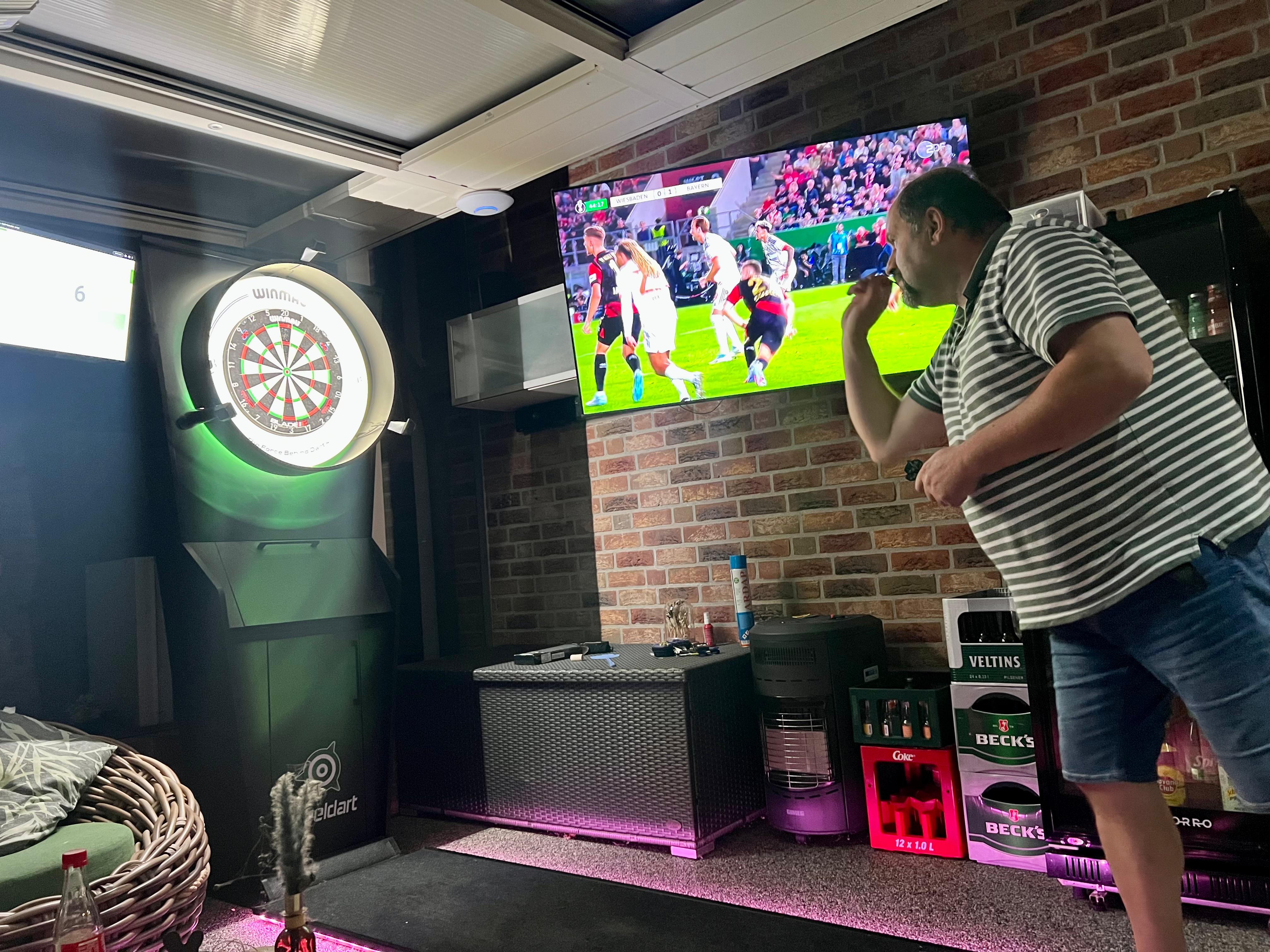 SV Dohren Darts Training läuft.