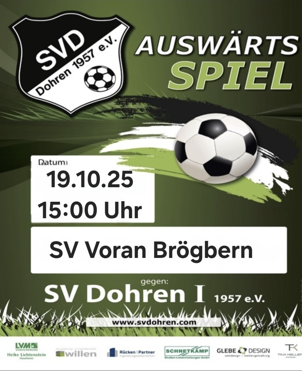 1. Mannschaft Auswärts in Brögbern