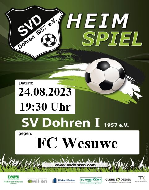 Vorbericht SVD vs. FC Wesuwe