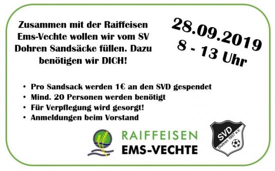 Sandsäcke füllen (1 pro Sack)